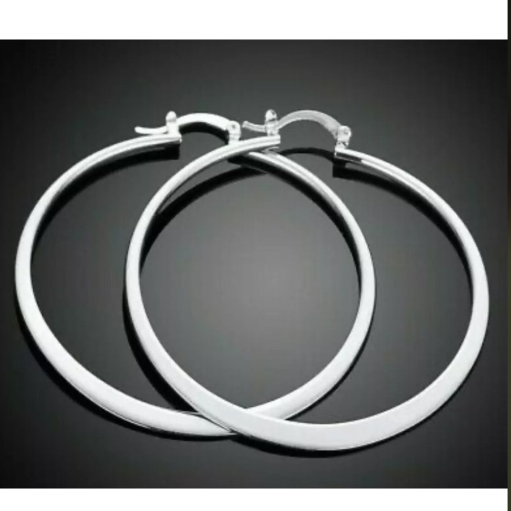 Large Sterling Silver hoops